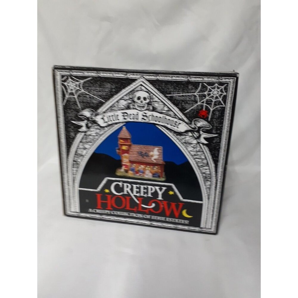 Cannon Falls Creepy Hollow LITTLE DEAD SCHOOLHOUSE Mini Light Up Halloween House - Picture 2 of 13